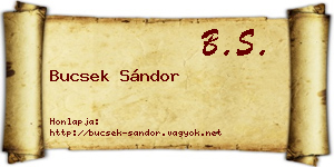 Bucsek Sándor névjegykártya